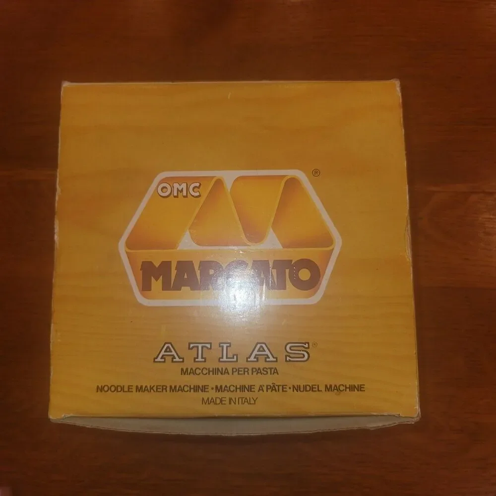 Marcato Atlas 150 Manual Pasta Maker w/ Hand Crank & Clamp Noodle Making Machine